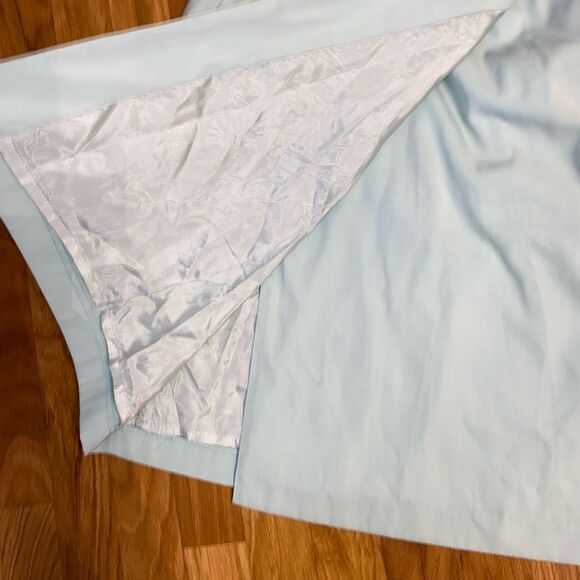 United Colors of Benetton Light Blue Wrap Skirt, Italian, Size IT 46/ US 10 - Picture 9 of 11